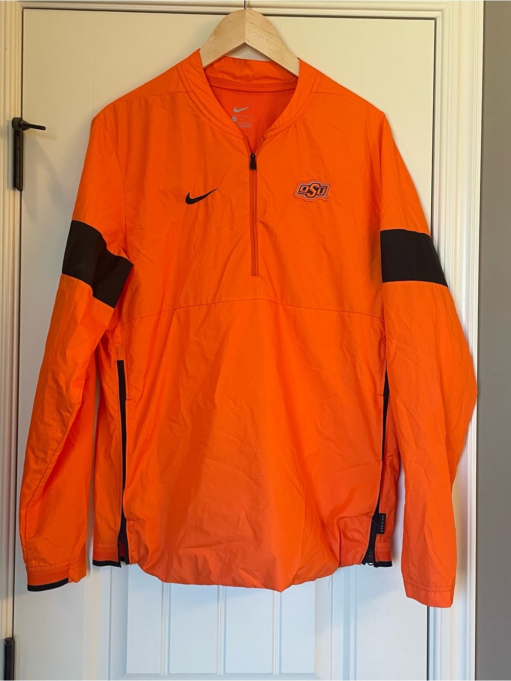 Nike Orange OSU Windbreaker Pullover with Black Accents